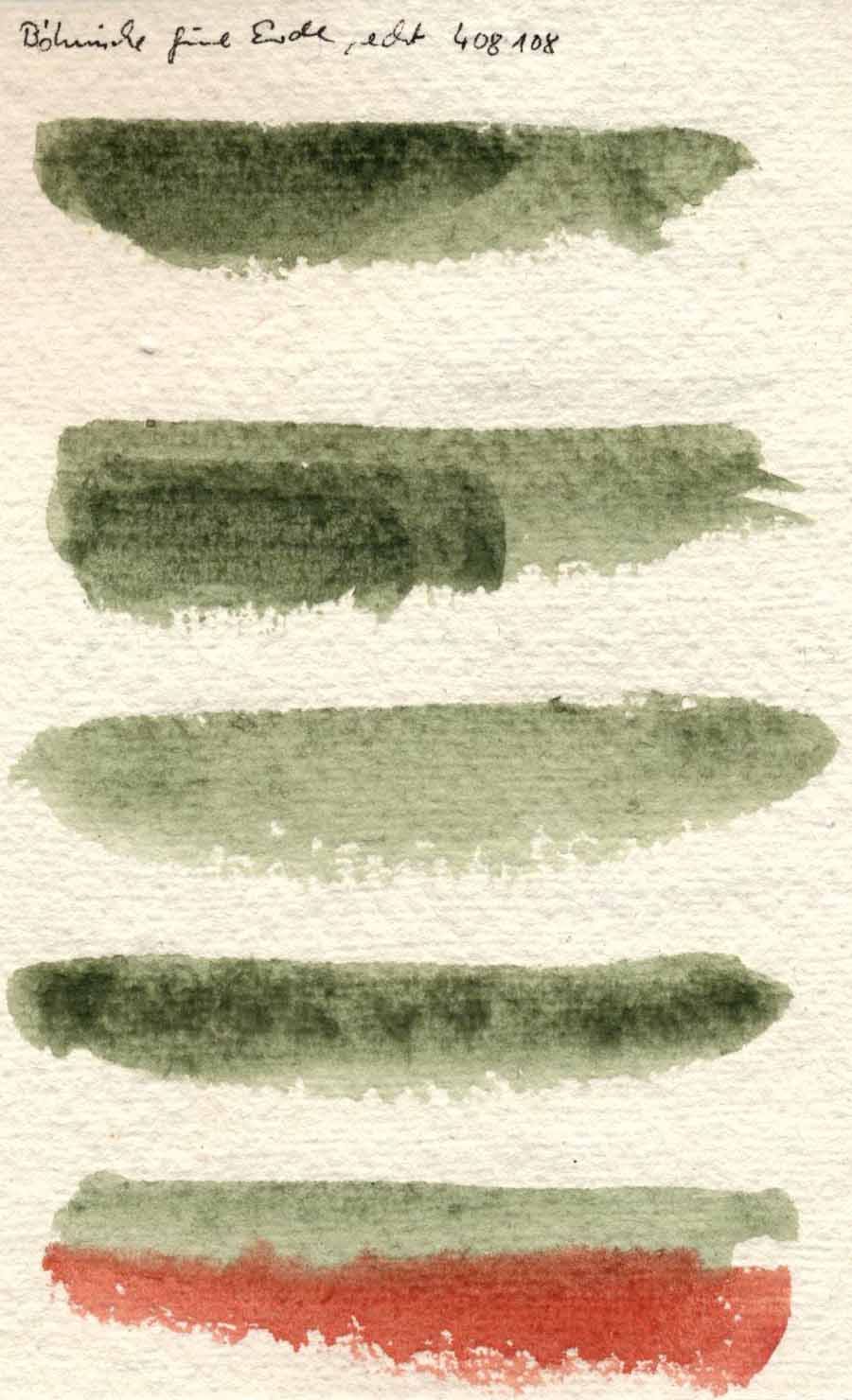 Kremer akvarel - česká zelená země (plast, 3 x 1,8 x 1 cm)